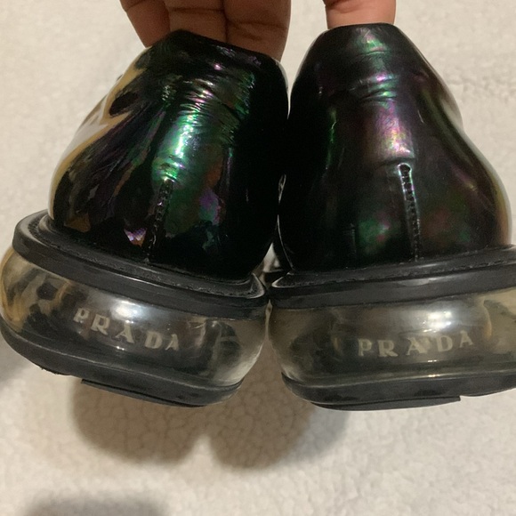 Prada Oil slick iridescent Lace Up Shoes - Picture 5 of 9